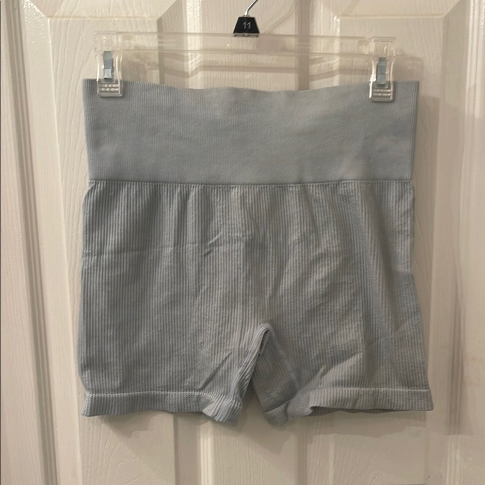 Colsie Ribbed High-Waisted Biker Shorts